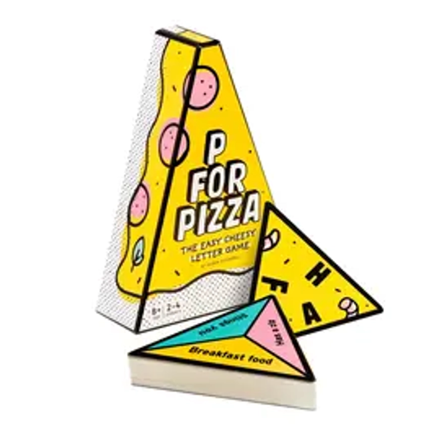 P for Pizza Board Game: Build a Giant Pizza Slice Before Anyone Else Family Word Travel Game Great for Adults and Kids