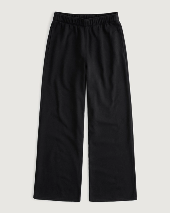 Women's Hollister Feel Good Fleece Wide-Leg Pants | Women's Bottoms | HollisterCo.com