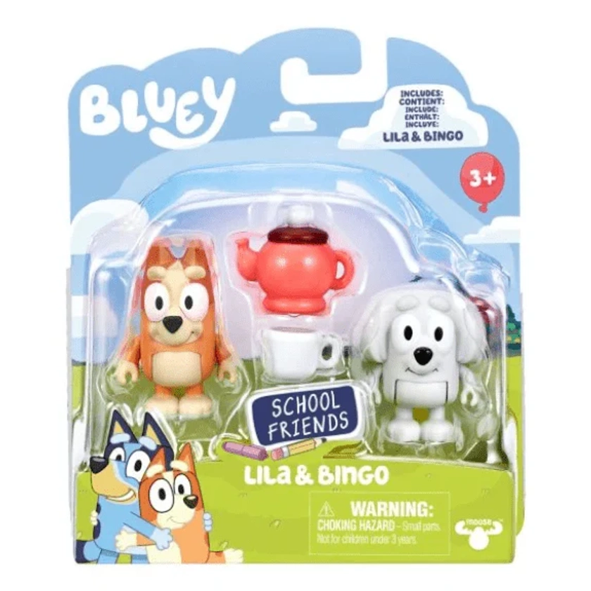 Bluey: Figure 2-Pack School Time Tea Party