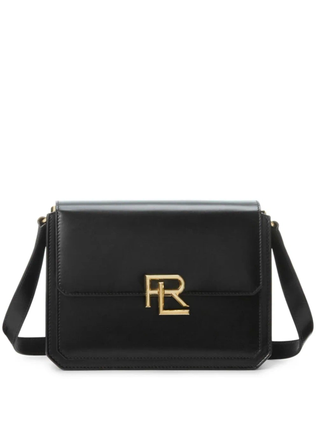 Rl 888 Flap Leather Crossbody Bag In Black