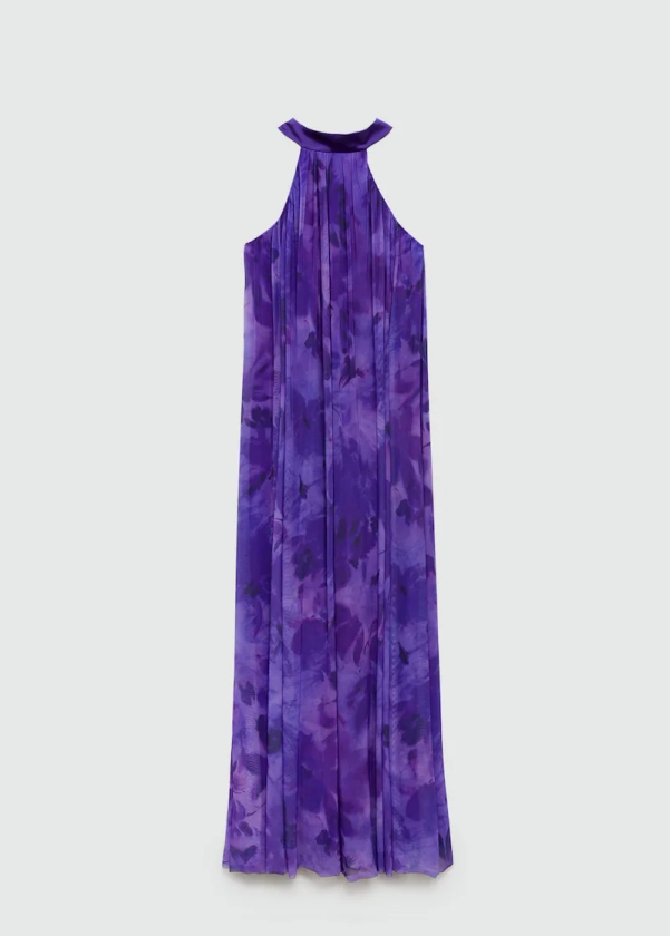 Printed halter gown - Women | Mango USA