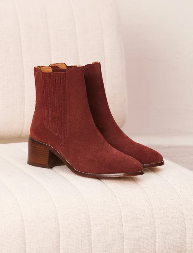 Chelsea Boots pour Femme en Cuir Muscat Velours - Modèle Lisa