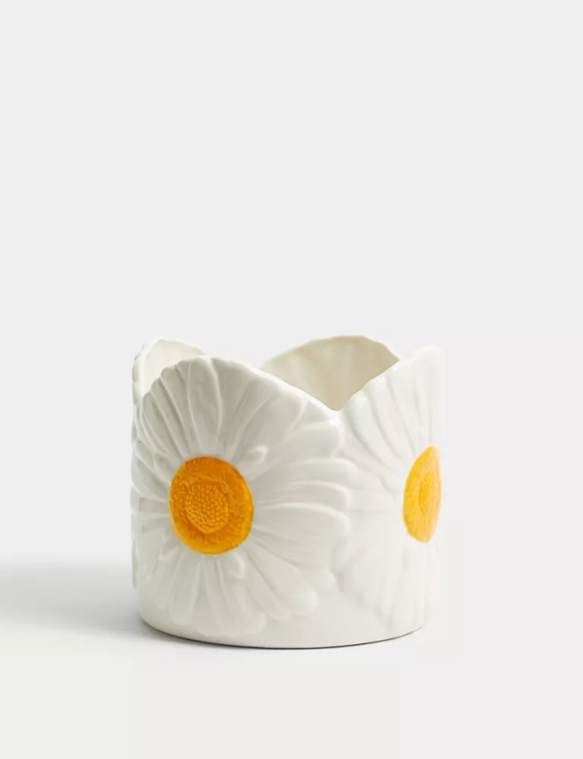 Ceramic Daisy Planter | M&S Collection | M&S