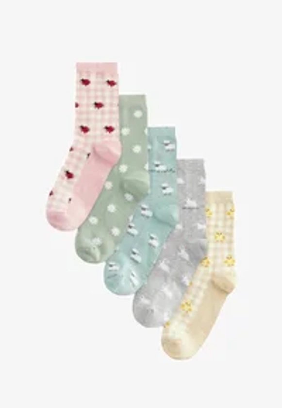 SPRING ANIMAL PRINT 5 PACK - Chaussettes - pastel