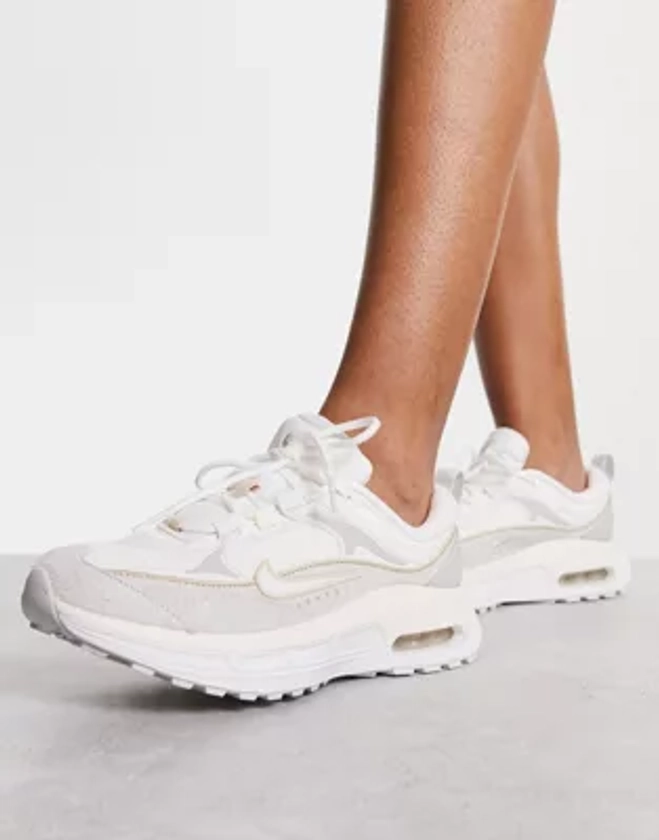 Nike Air Max Bliss trainers in summit white and photon dust