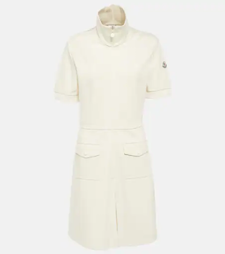 Logo polo dress in white - Moncler | Mytheresa