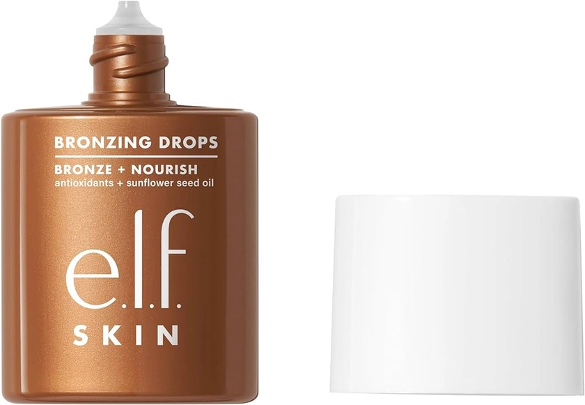 e.l.f. SKIN Bronzing Drops, Liquid Bronzer For Face & Skin, Creates A Sun-Kissed Glow, Infused With Vitamin E, Vegan & Cruelty-Free, Pure Gold