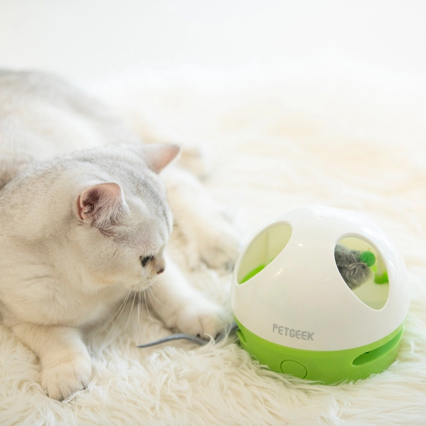 PETGEEK - Hiding Mouse - Interactive Cat Toy with Squeaky Mouse - Katzenworld Shop