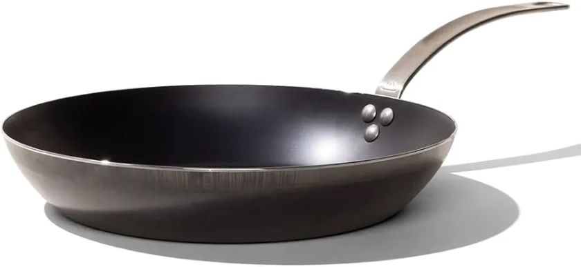 Made In Cookware - 12" Blue Carbon Steel Frying Pan - (Like Cast Iron, but Better) - Professional Cookware - Crafted in France - Induction Compatible