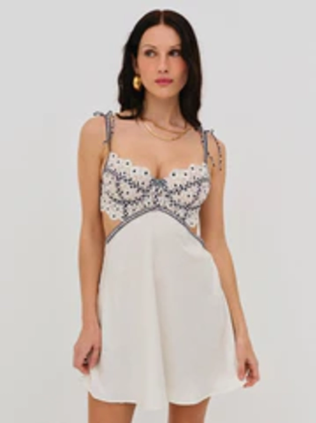 Odette Slip Dress — White