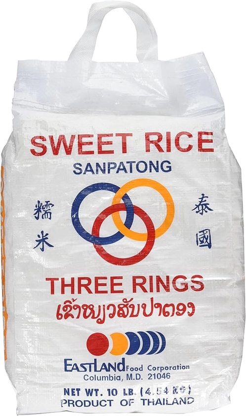 Three Rings Thai Sticky Rice (Sweet Rice), 160 Ounce