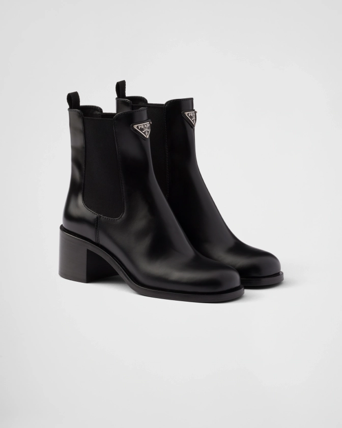 Black Velvet Booties | PRADA