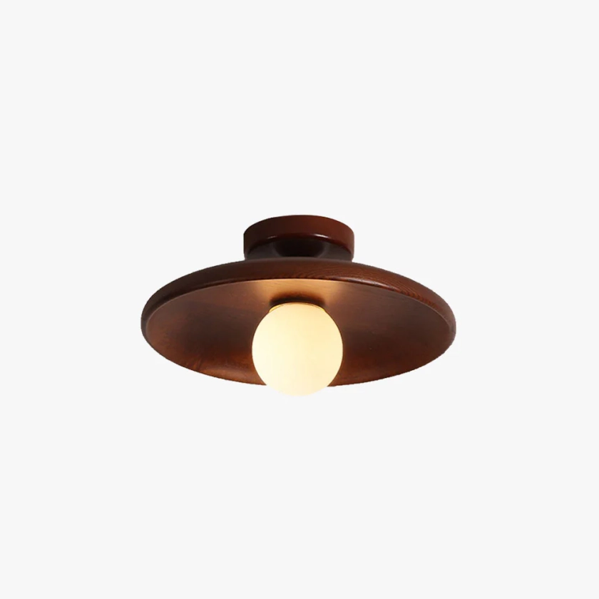 Carins Flush Mount Ceiling Light Natural/Walnut