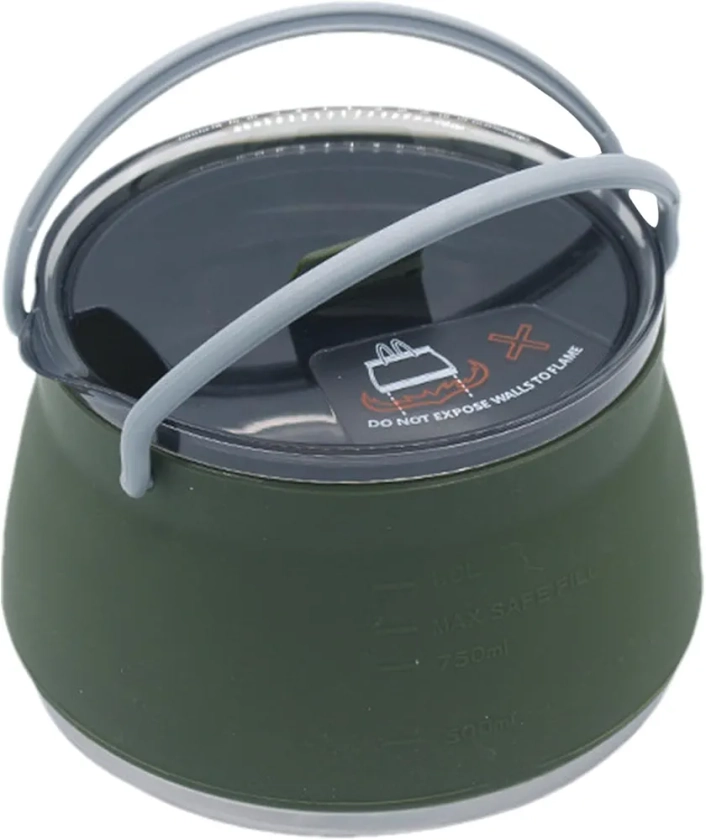 Silicone Cooking Pot Kettles - Foldable Saucepan | colapsible Camping Cook Pot with Lid | Silicone Folding Saucepan | Folding Bowl Water Kettle for Outdoor Travel Hiking, Portable Camping Cookware : Amazon.co.uk: Sports & Outdoors