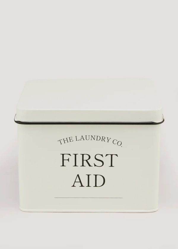 Cream Metal The Laundry Co First Aid Tin