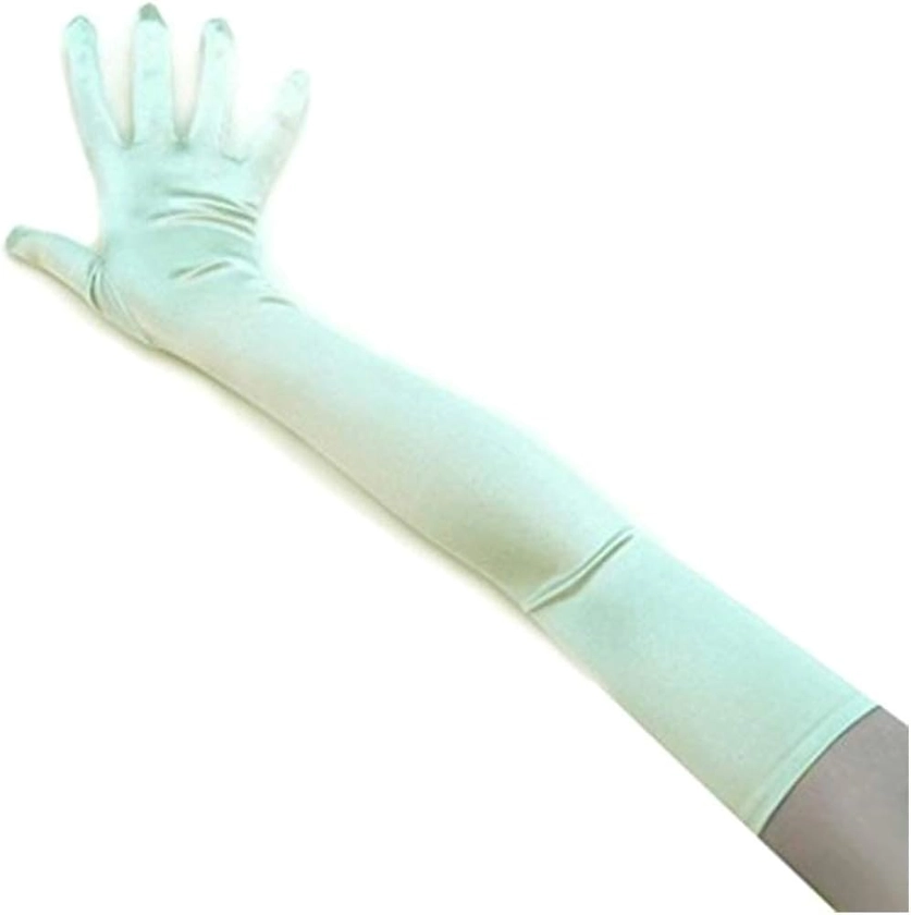 23" Extra Long Super Stretch Over the Elbow Party Bridal Dance Sexy Satin Gloves A-Grade Quality 16BL 58cm