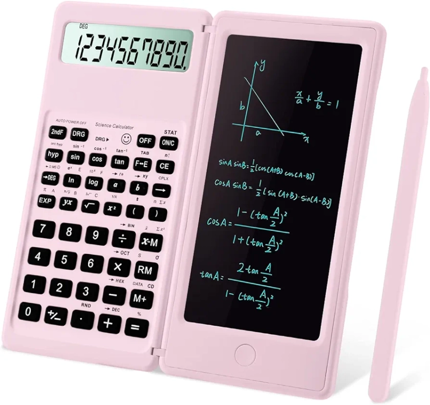 Scientific Calculators,IPepul Multi-Functional Pink Calculator with Algebra and Calculus, Suitable for Students, Lead for School Supplies（Pink