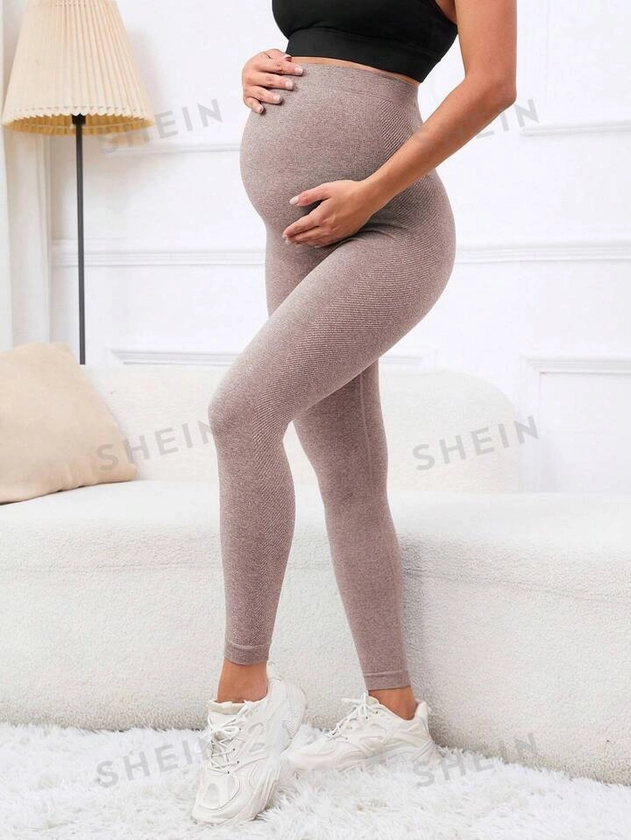 SHEIN Maternity Solid Leggings | SHEIN UK