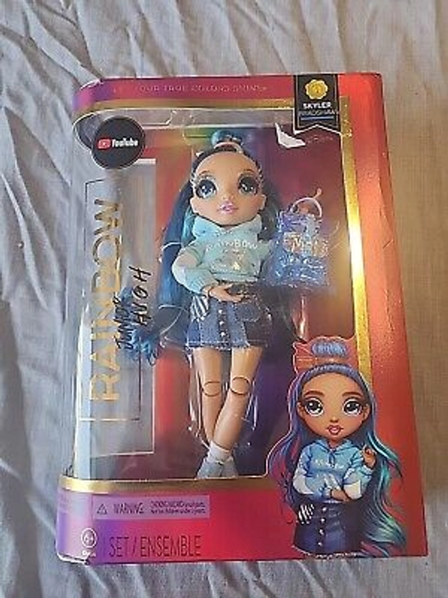 Rainbow High Jr Skyler Bradshaw Blue 9" Fashion Doll Playset w/ Backpack | eBay