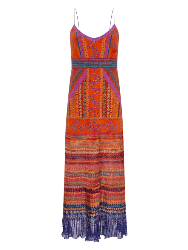 Saloni - Veronica B Dress in Papyrus Stripe