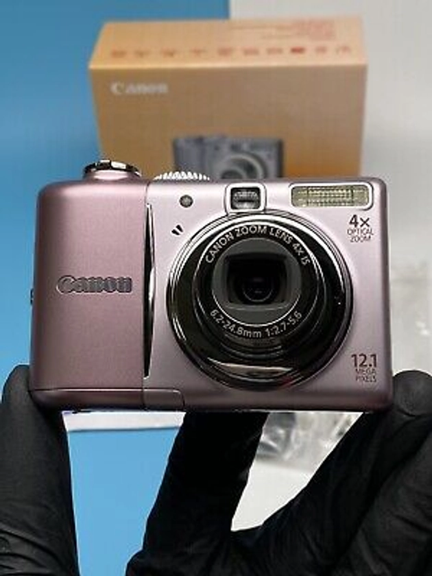 Canon PowerShot A1100 IS 12.1 MP Digital Camera - RARE PINK - SLIGHTLY USED! | eBay