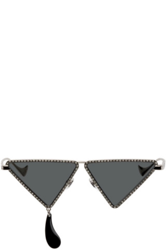 Gucci - Silver Geometric Sunglasses