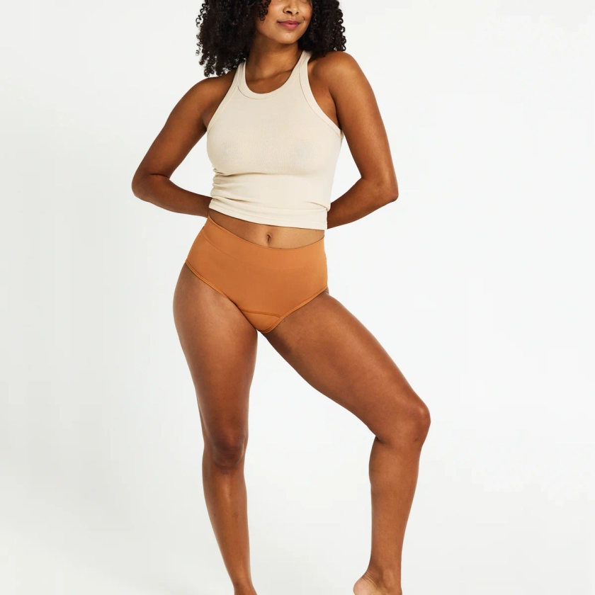 ModiComfort Seamless Full Brief Light-Moderate Caramel