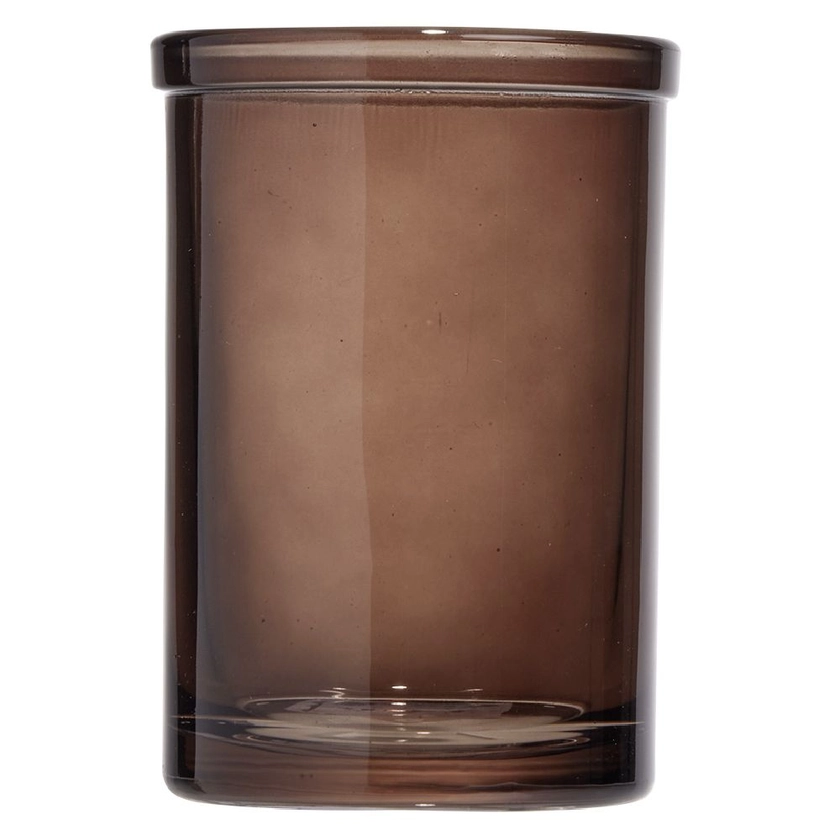 Gobelet en verre transparent ambre brun Ø7,5xH10,5cm | GIFI