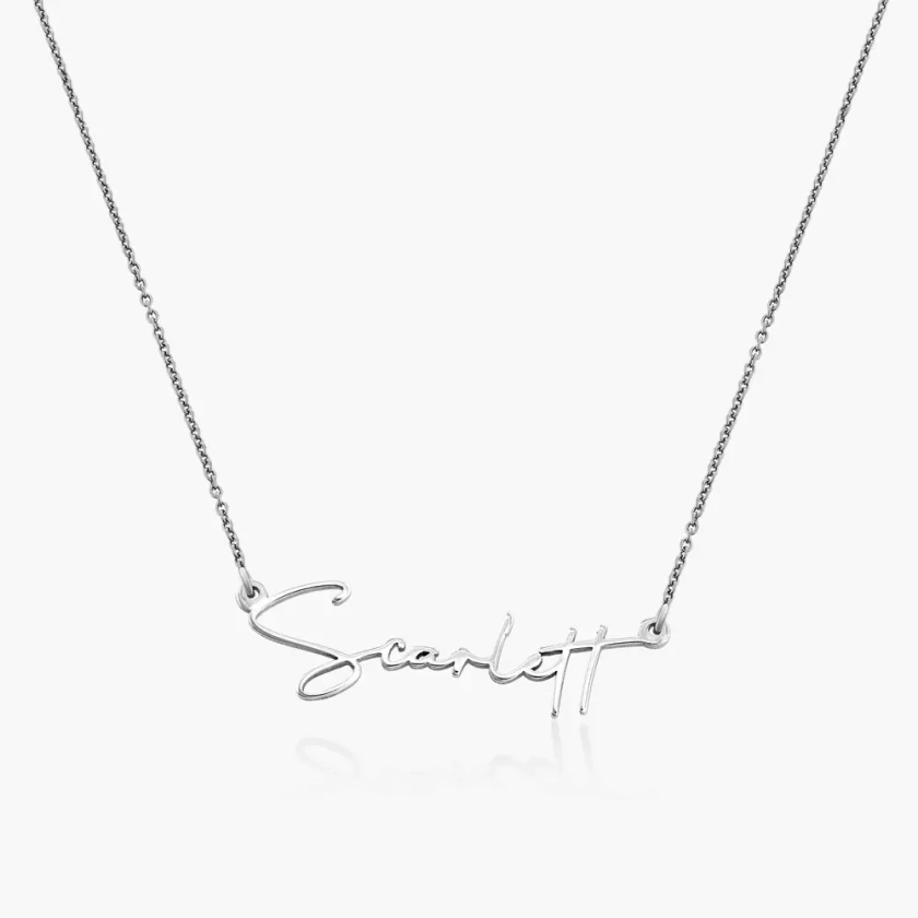 Belle Custom Name Necklace - Silver