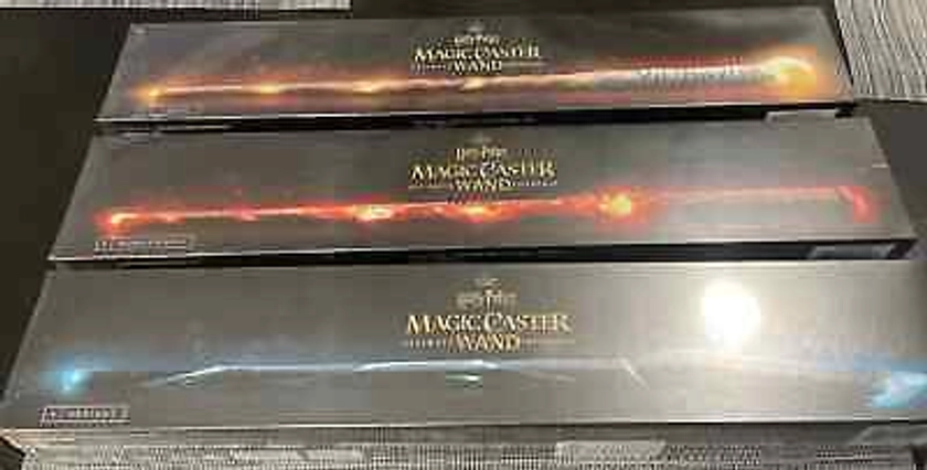 Lot 3 Brand New Sealed Harry Potter Magic Caster Wands Honourable Defiant Loyal | eBay