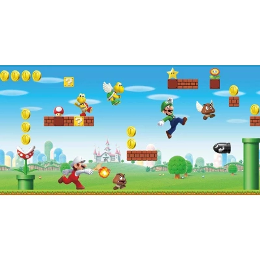 Super Mario Scene Peel & Stick Kids' Wall Border - RoomMates