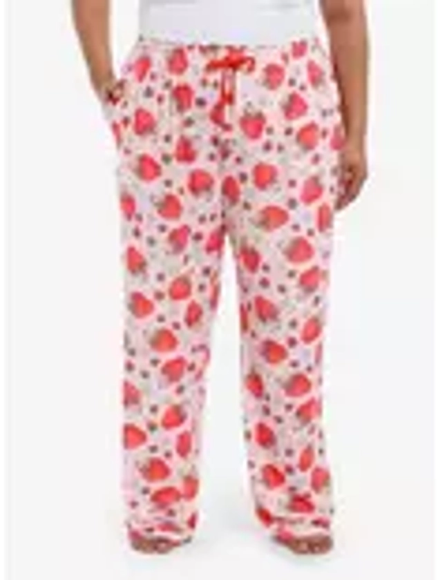 Strawberry Shortcake Strawberry & Flowers Pajama Pants Plus Size | Hot Topic