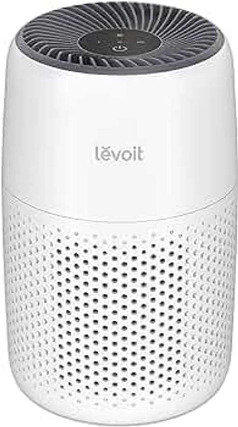 LEVOIT Air Purifiers for Bedroom Home, 3-in-1 Filter Cleaner with Fragrance Sponge for Sleep, Smoke, Allergies, Pet Dander, Odor, Dust, Office, Desktop, Portable, HEPA at Speed Ⅰ, Core Mini-P, White