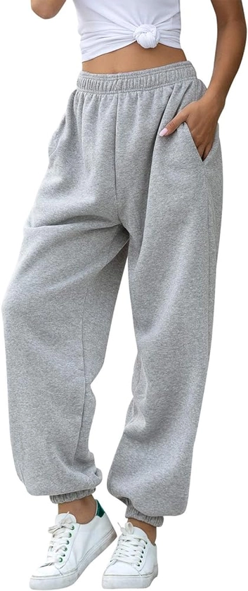 Women's High Waisted Sweatpants Athletic Pants Baggy Joggers Lounge Workout Jogging with Pockets