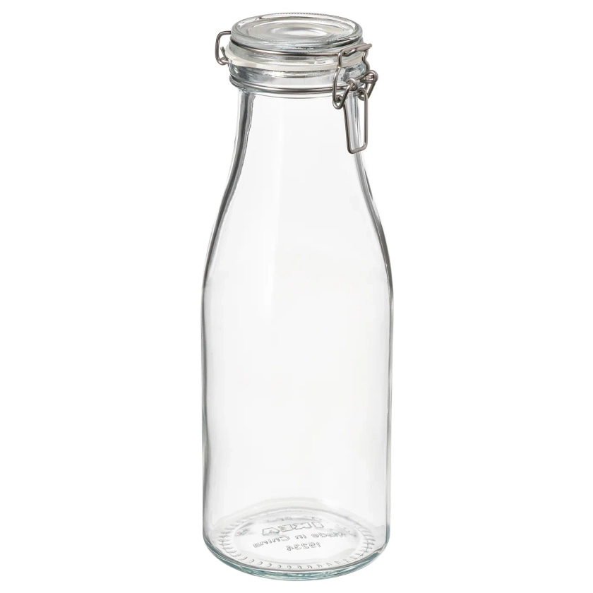 KORKEN Bottle shaped jar with lid - clear glass 1.4 l (47 oz)