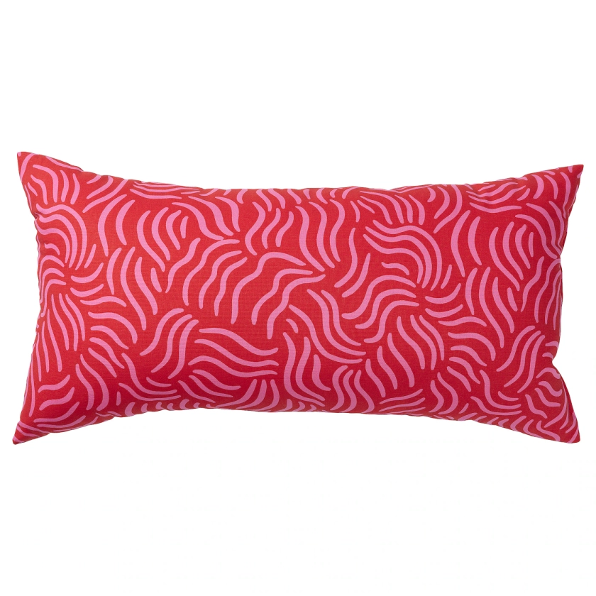 SANDMOTT Coussin - rouge vif/rose vif 30x58 cm