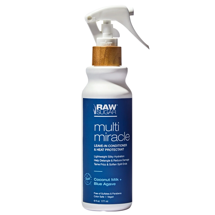 Raw Sugar Multi-Miracle Leave-in Conditioner Heat Protectant Spray, 6 fl oz - Walmart.com