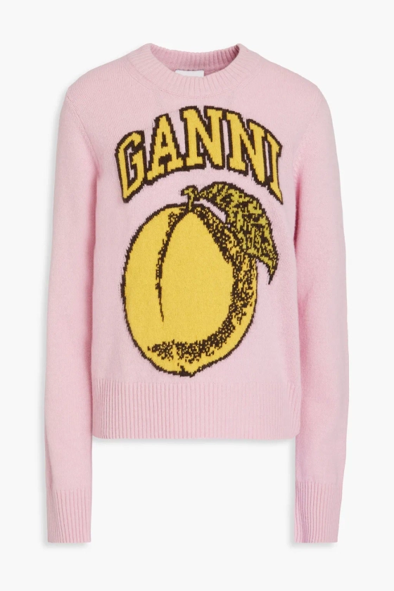 GANNI Intarsia-knit sweater | THE OUTNET