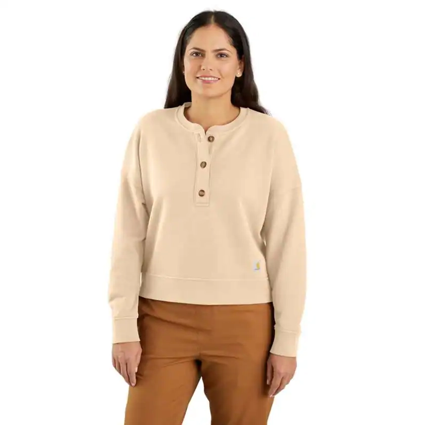 Women's TENCEL™ Fiber Series Loose Fit French Terry Henley Sweatshirt | Mother's Day Collection | Carhartt