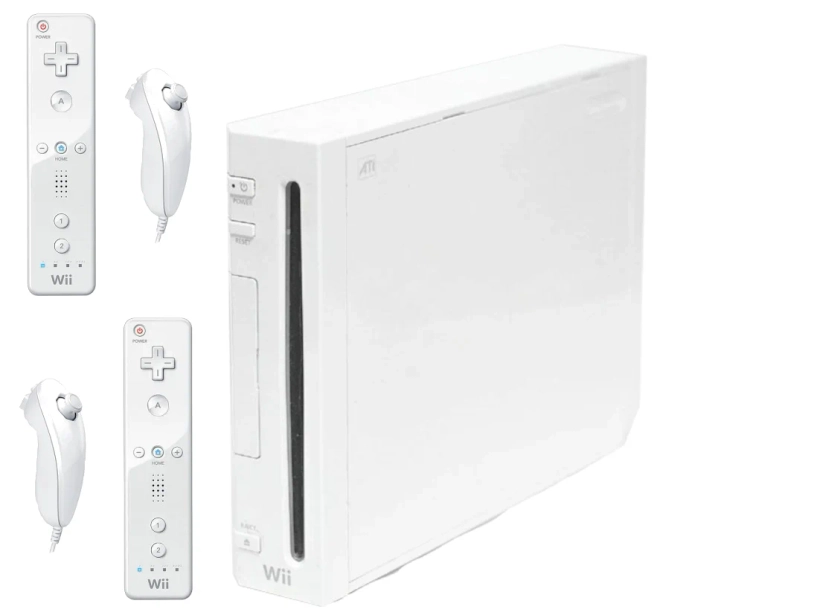 Pre-Owned White Wii Console System Bundle 2 Sets of Controllers - Walmart.com