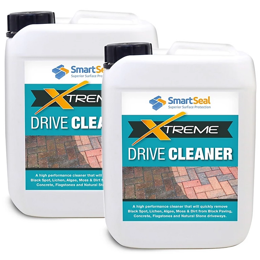 Smartseal - Driveway Cleaner Xtreme, Black Spot Drive Cleaner, Dirt and Algae Killer - Block Paving, Natural Stone Cleaner, 2 x 5L | DIY at B&Q