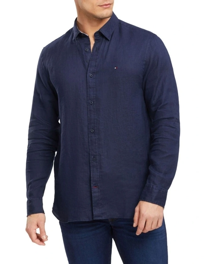 Premium Linen Shirt in Blue