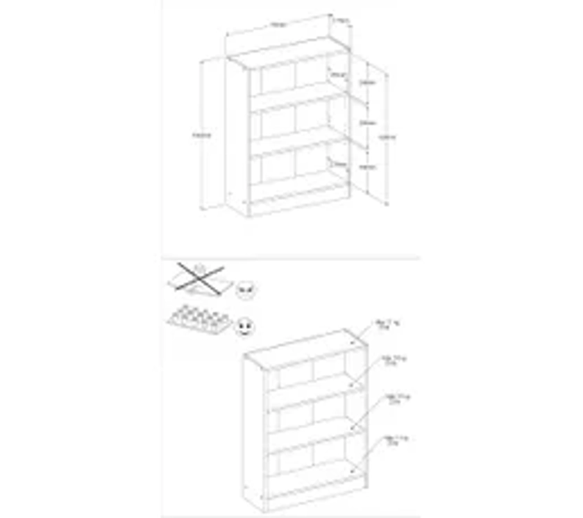 Bibus 2 tablettes MAYENCE Blanc - Bibliothèque et étagère BUT