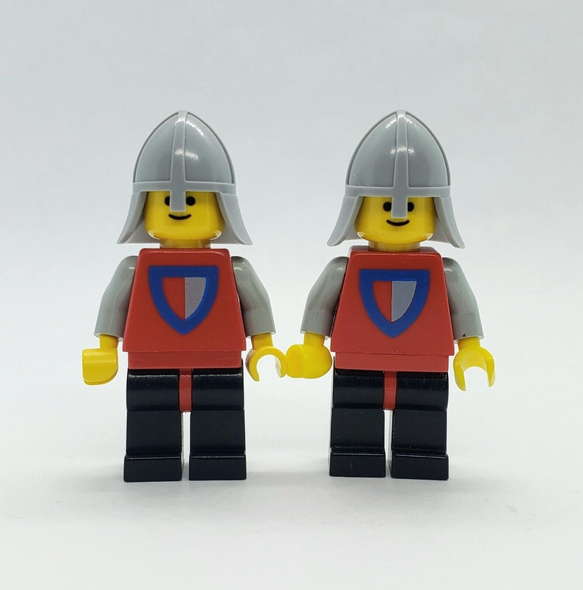 Lot de 2 figurines LEGO Classic Castle Knight années 1980 vintage 6002 0016 677