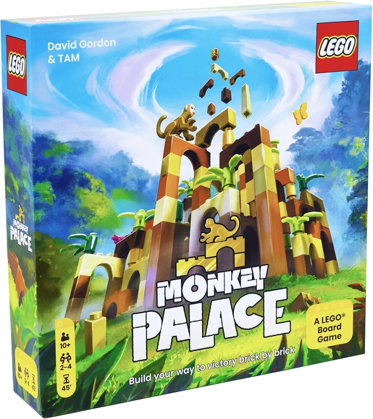 Monkey Palace: A Lego Board Game - Build Your Way to Victory Brick by Brick! Fun Family Brick-Building Game for Kids & Adults, Ages 10+, 2-4 Players, 45 Minute Playtime, Made by Dotted Games