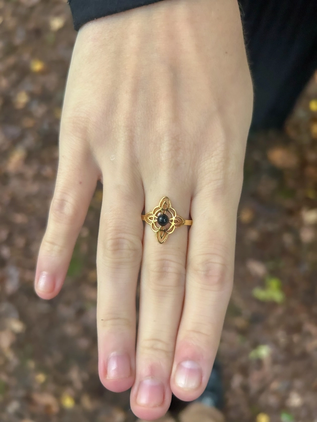 Bague réglable Bewitched Obsidienne