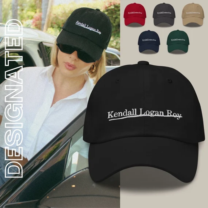 Kendall Logan Roy EMBROIDERED Dad Hat | Gift for Succession Fans | Underlined or Crossed out?