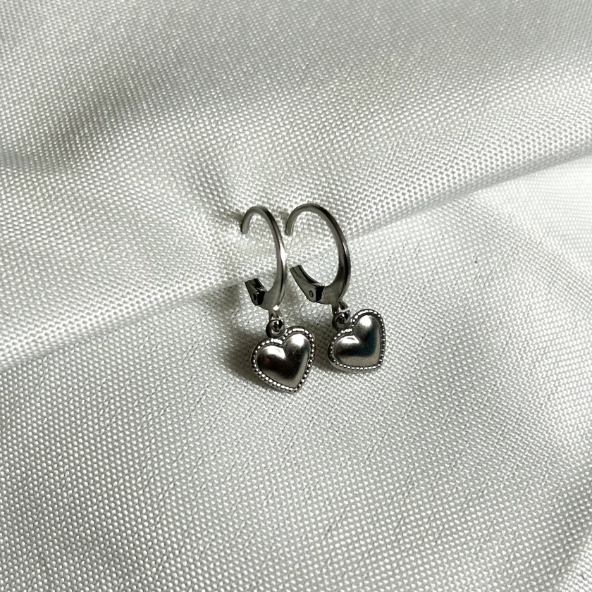 Heart Earrings Silver