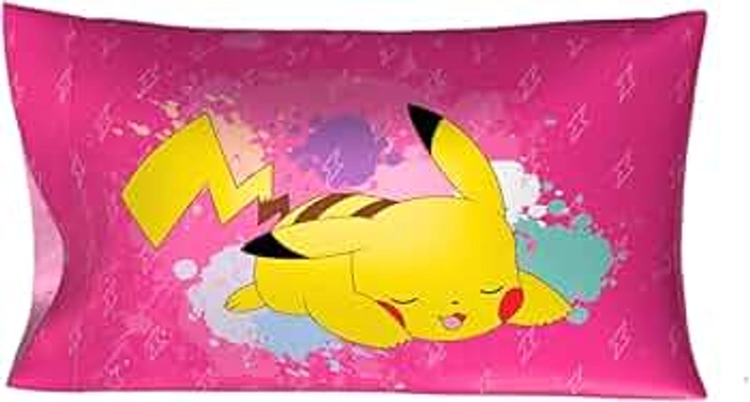 Franco Collectibles Pokemon Girl Anime Beauty Silky Satin Standard Reversible Pillowcase Cover 20x30 for Hair and Skin, (Official Licensed Product)