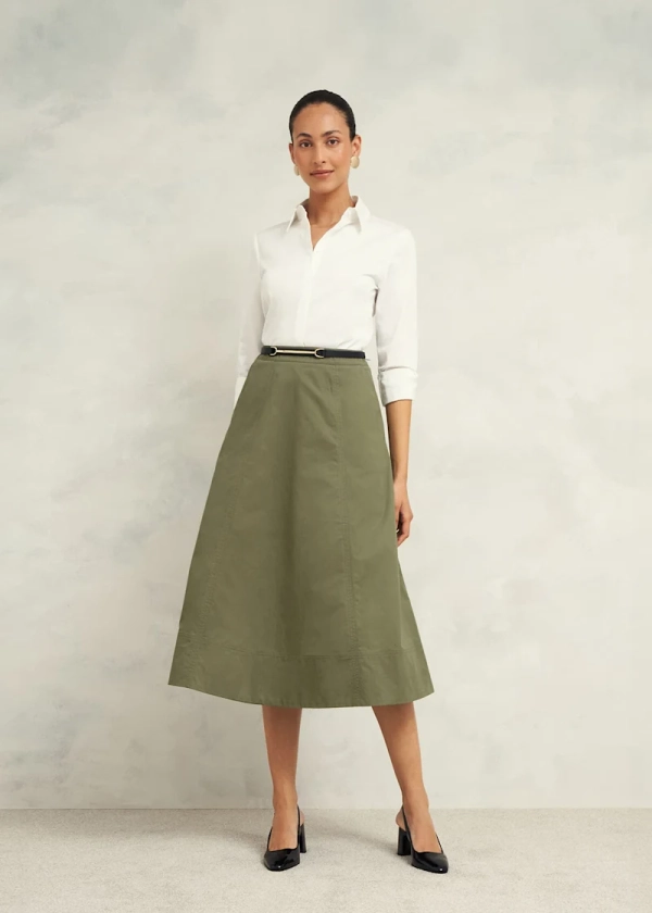 Avril Cotton Skirt | Hobbs UK | 